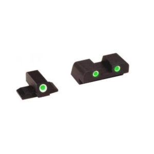 SPRINGFIELD PISTOL SIGHT SET - XD / XDM / XDS - CLASSIC STYLE - GREEN TRITIUM ILLUMINATION