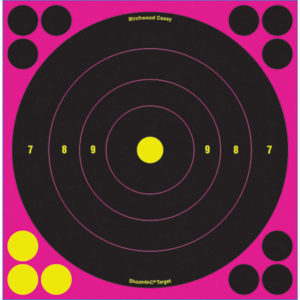 SHOOT N C 8 BULL'S-EYE PINK REACTIVE TARGETS - 6 TARGETS"