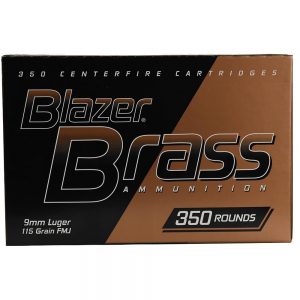 BLAZER BRASS AMMUNITION - 9MM, 115 GRAIN, 350/VALUE PACK