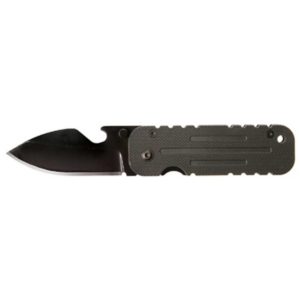 HAWKPOINT FOLDING KNIFE, SERRATED EDGE, BLACK