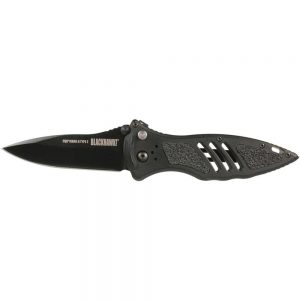 CQD MARK II MANUAL FOLDING KNIFE, PLAIN EDGE, BLACK