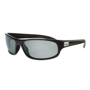 ANACONDA SUNGLASSES, SHINY BLACK FRAME, POLARIZED GREY LENS