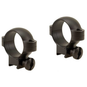 1 INCH DELUXE SOLID STEEL .22 RIMFIRE RINGS, MEDIUM - MATTE