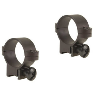 1 INCH DELUXE ALUMINUM.22 RIMFIRE RINGS, MEDIUM - GLOSS BLACK