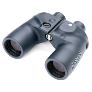 MARINE 7X50MM PORRO PRISM BINOCULAR WITH COMPASS - BLACK