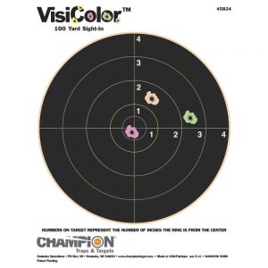 VISICOLOR HIGH-VISIBILITY PAPER TARGETS - 8 BULL"