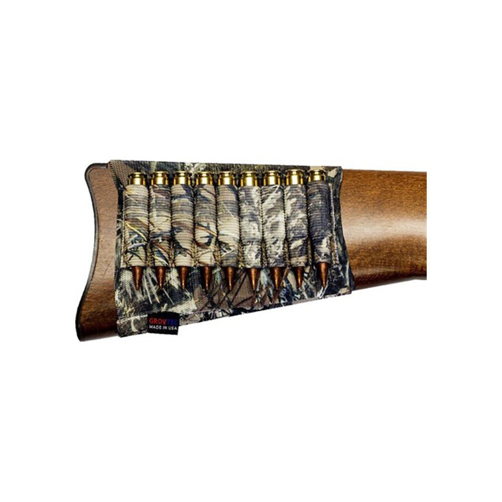 BUTTSTOCK CARTRIDGE SHELL HOLDER, RIFLE, TRUE TIMBER CAMO