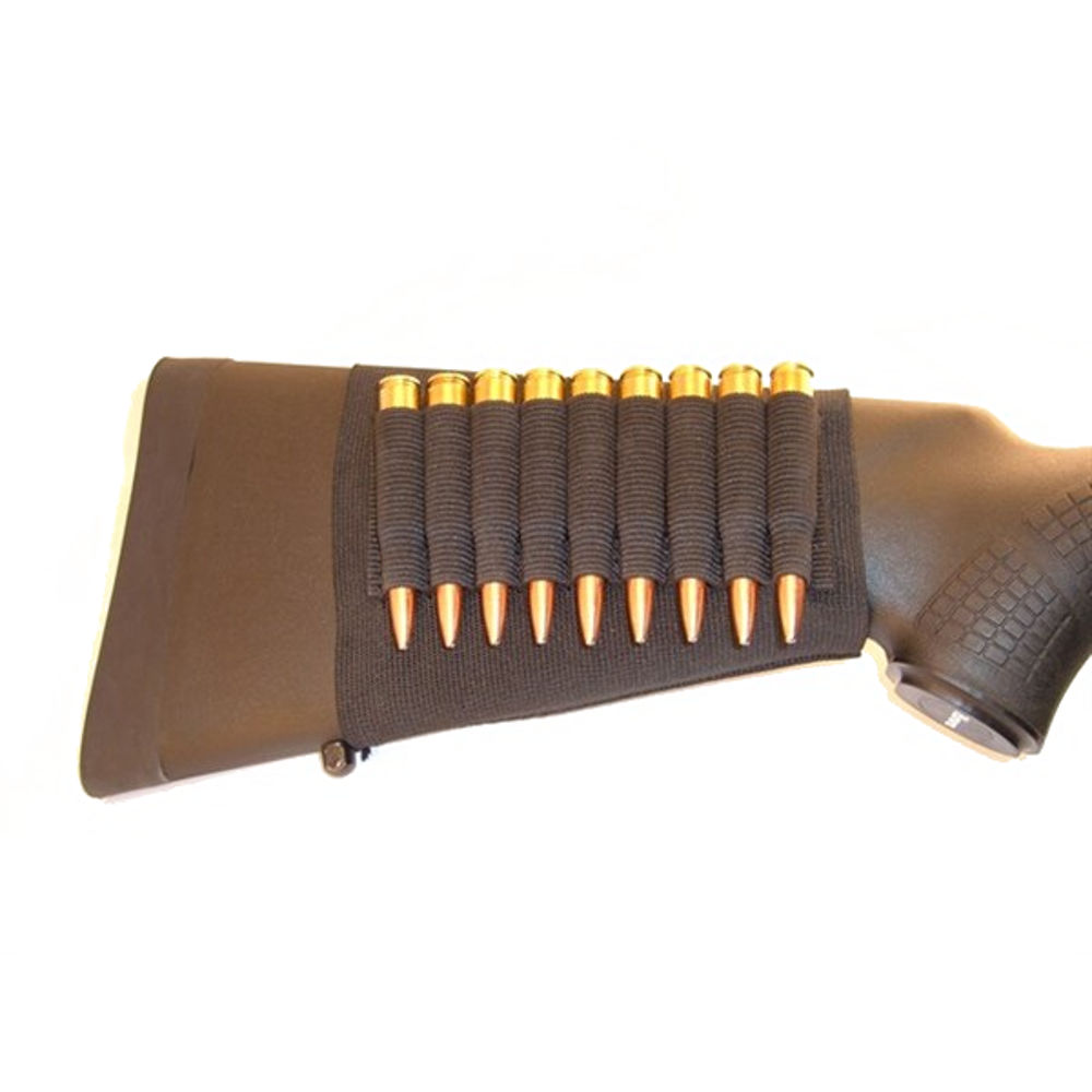 CARTRIDGE SHELL HOLDER, BUTT STOCK, RIFLE OPEN STYLE