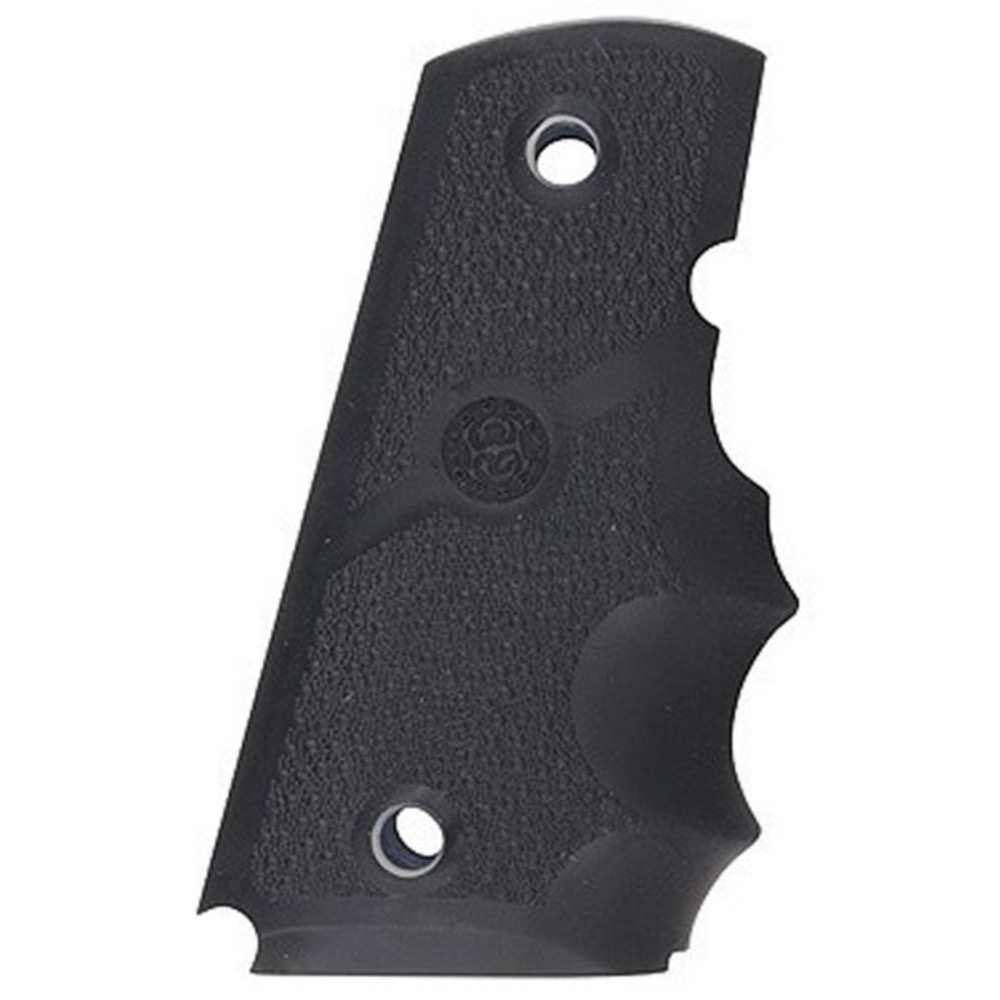 RUBBER WRAPAROUND GRIP WITH FINGER GROOVES - COLT 1911 OFFICERS MODEL: SINGLE STACK ONLY - NOT AVAILABLE CUT FOR SA MAG.