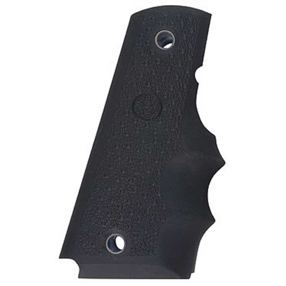 RUBBER WRAPAROUND GRIP WITH FINGER GROOVES - COLT GOVERNMENT MODEL - FITS MOST .45 CLONES - BLACK