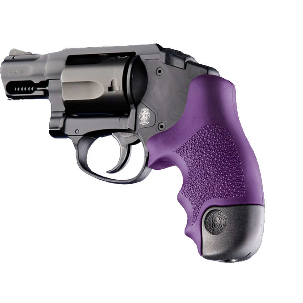 SOFT RUBBER GRIP WITH FINGER GROOVES - J FRAME ROUND BUTT, CENTENNIAL/POLYMER BODYGUARD TAMER GRIP - PURPLE