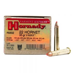 VARMINT EXPRESS AMMUNITION - 22 HORNET, 35 GRAIN, V-MAX