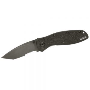 BLUR TANTO SERRATED FOLDING KNIFE, BLACK