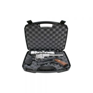 SINGLE LATCH 2-HANDGUN CASE - BLACK