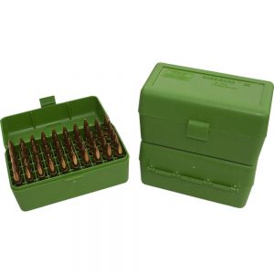 R-50 SERIES LARGE RIFLE AMMO BOX - 50 ROUND - GREEN