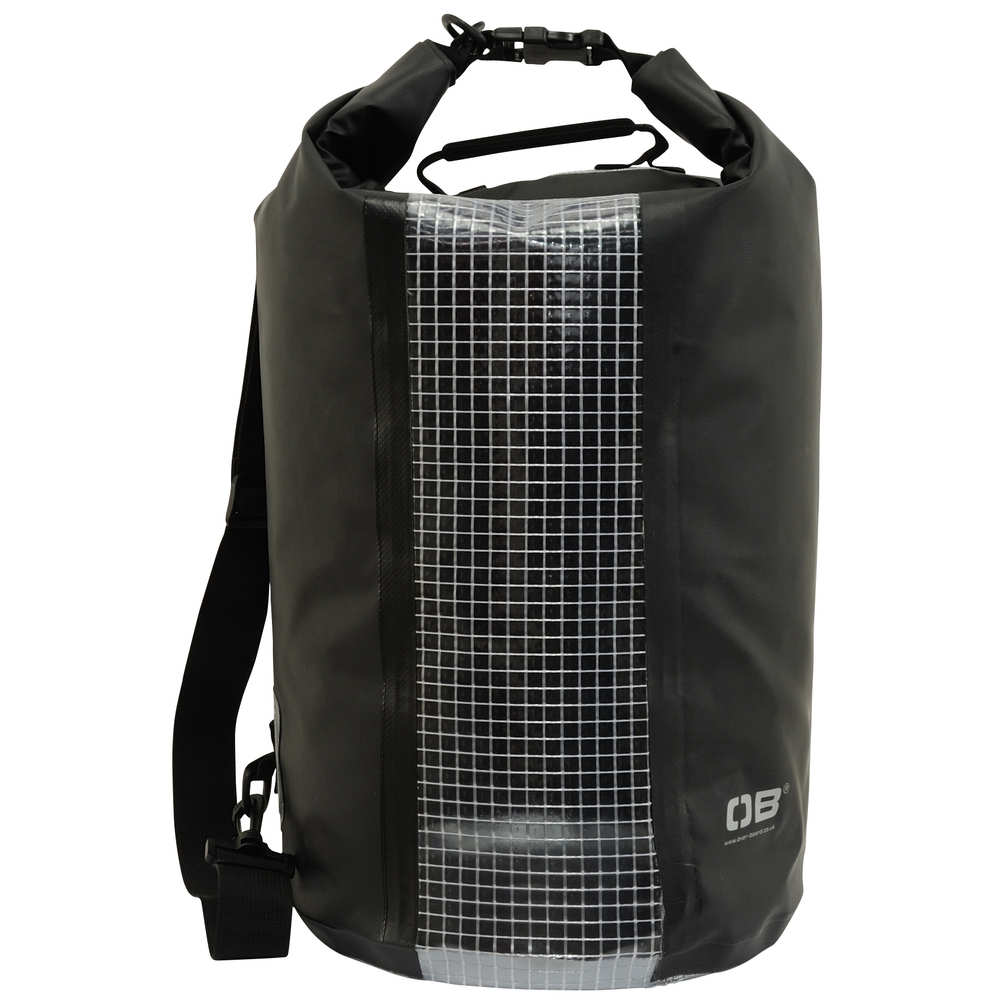 30  LITER DELUXE WATERPROOF DRY BAG - BLACK W/WINDOW