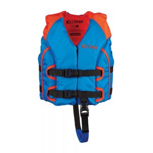 ALL ADVENTURE CHILD VEST, ORANGE/BLUE, CHILD: 30-50 LBS