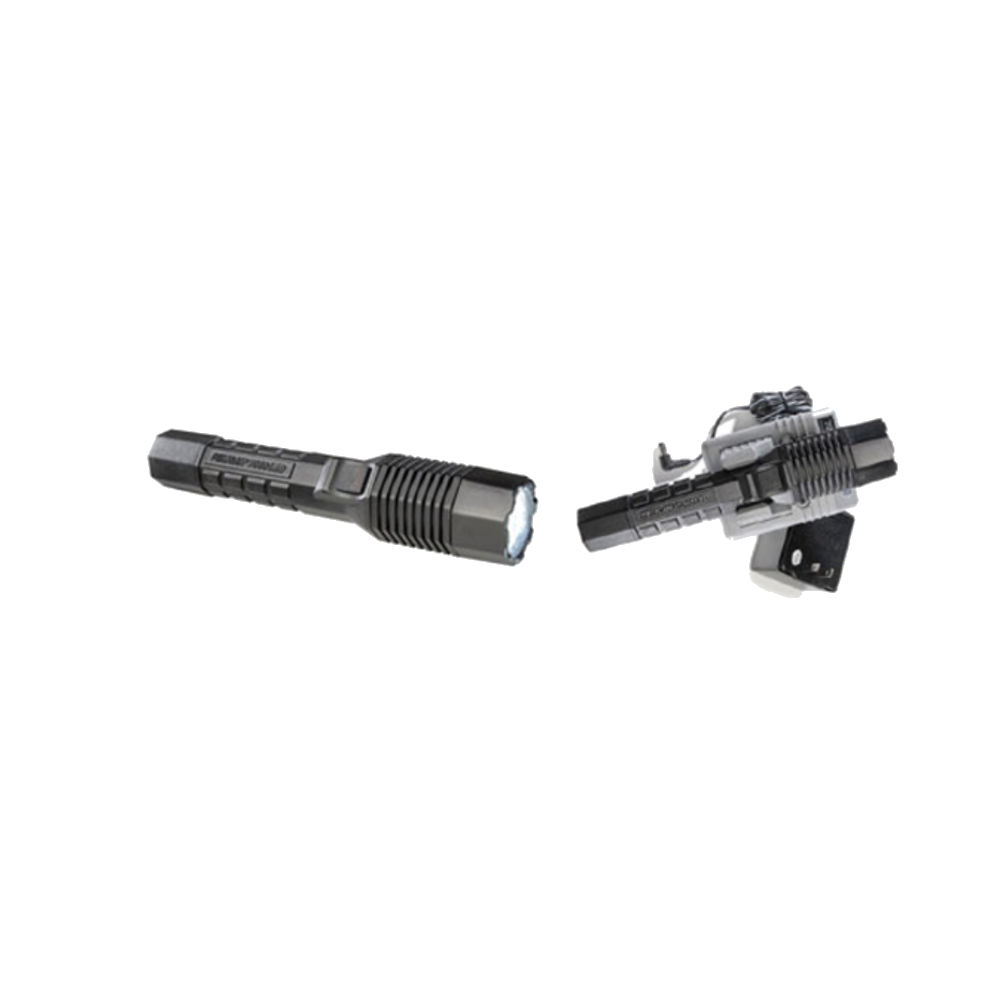 7060 LED RECHARGEABLE POLICE FLASHLIGHT, BLACK