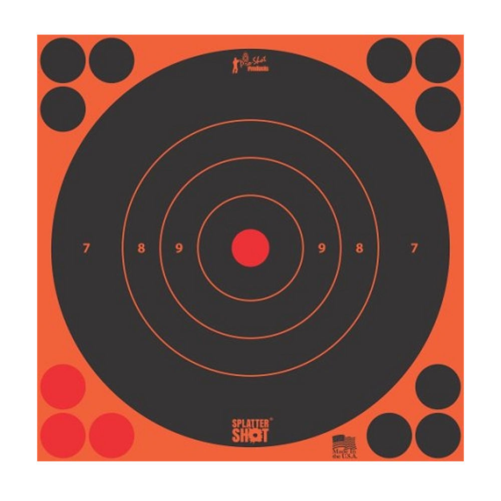 8IN ORANGE BULLSEYE TARGET 6 QTY PK