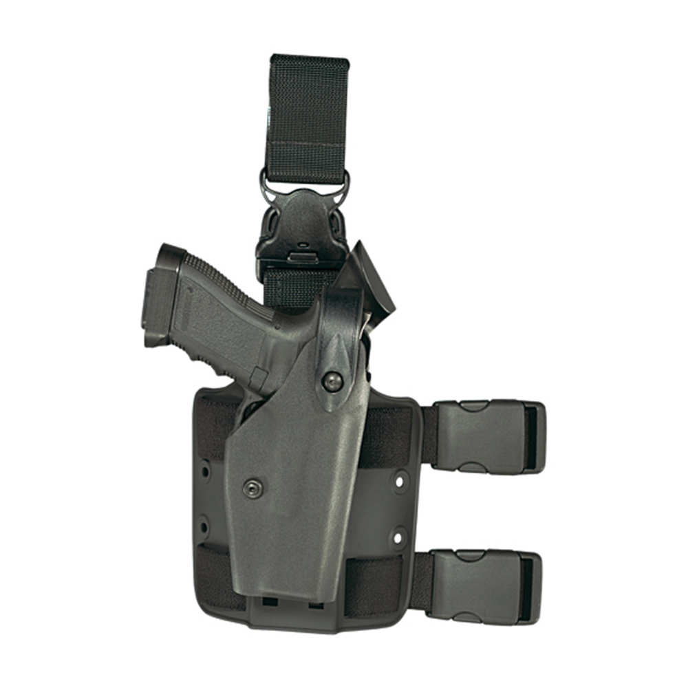 SLS TACTICAL HOLSTER W/ QUICK RELEASE LEG HARNESS - GLOCK 17 / 22 W/ ITI STREAMLIGHT M3 4.5 - BLACK"