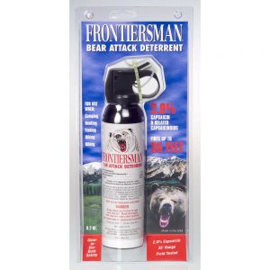 FRONTIERSMAN BEAR SPRAY AND ATTACK DETERRENT 9.2 OZ WITH BELT HOLSTER