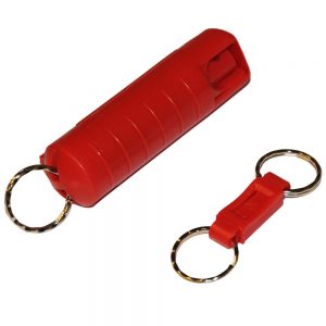 KEYRING SELF DEFENSE SPRAY (0.54OZ/APROX. 25 SHOTS) WITH QUICK RELEASE - RED