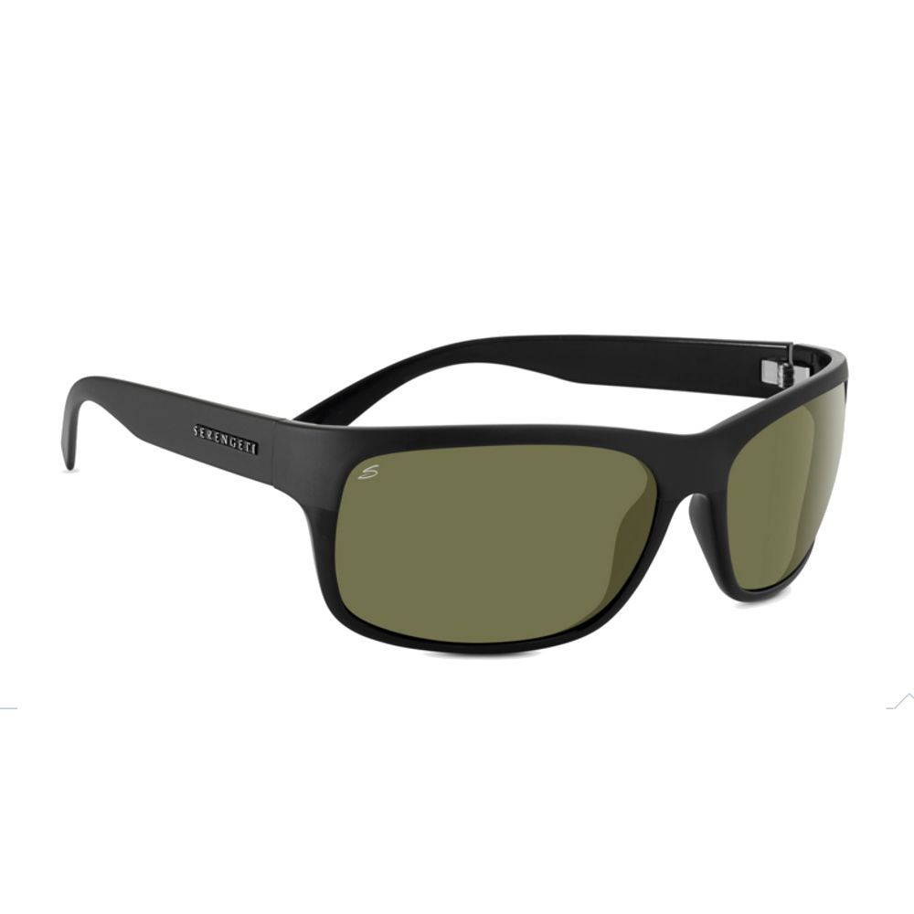 SERENGETI CLASSIC PISTOIA SUNGLASSES, SHINY/SATIN BLACK, POLARIZED