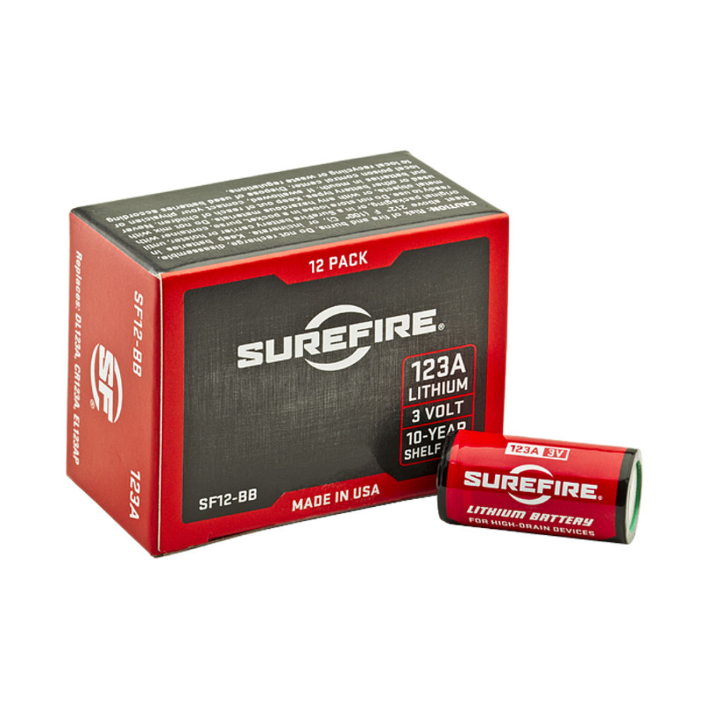 SUREFIRE CR123A LITHIUM BATTERIES 12PK