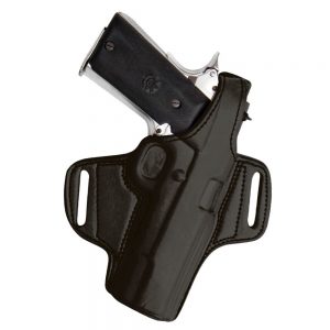 THUMB BREAK BELT HOLSTER, BLACK LEATHER, RUGER LC9, RH