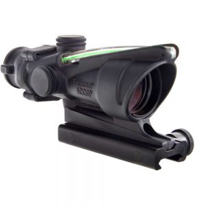 TRIJICON ACOG 4X32 SCOPE, DUAL ILLUMINATED GREEN HORSESHOE / DOT 6.8 BALLISTIC RETICLE WITH TA51 MOUNT  RIFLESCOPE