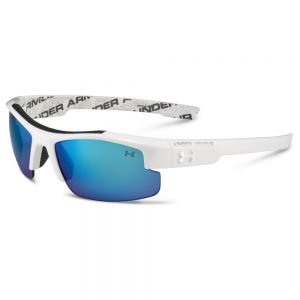 UA NITRO L SUNGLASSES - WHITE/BLUE, YOUTH