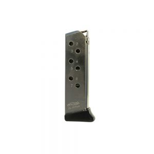 WALTHER PPK/S, PP FACTORY MAGAZINE  - .380 CALIBER, 7 ROUNDS, FINGER REST, NICKEL